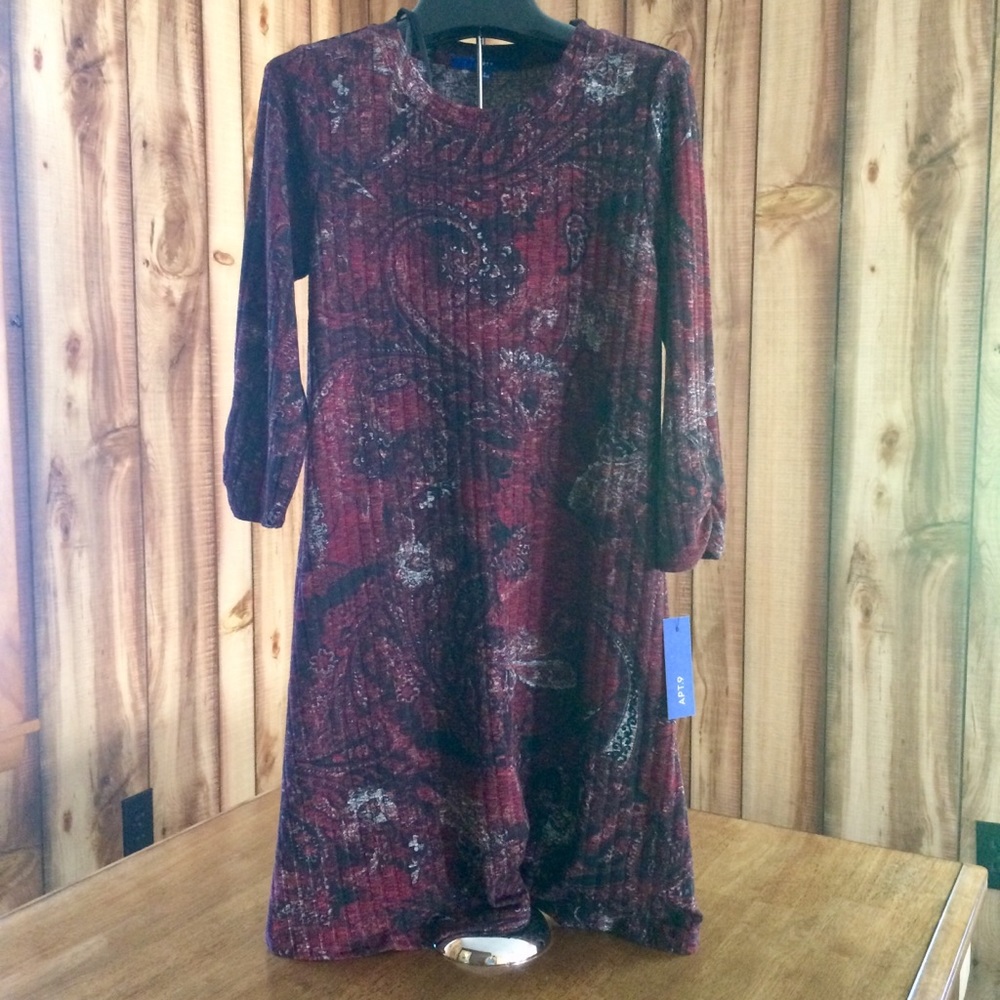 NWT Apt. 9 maroon swing dress